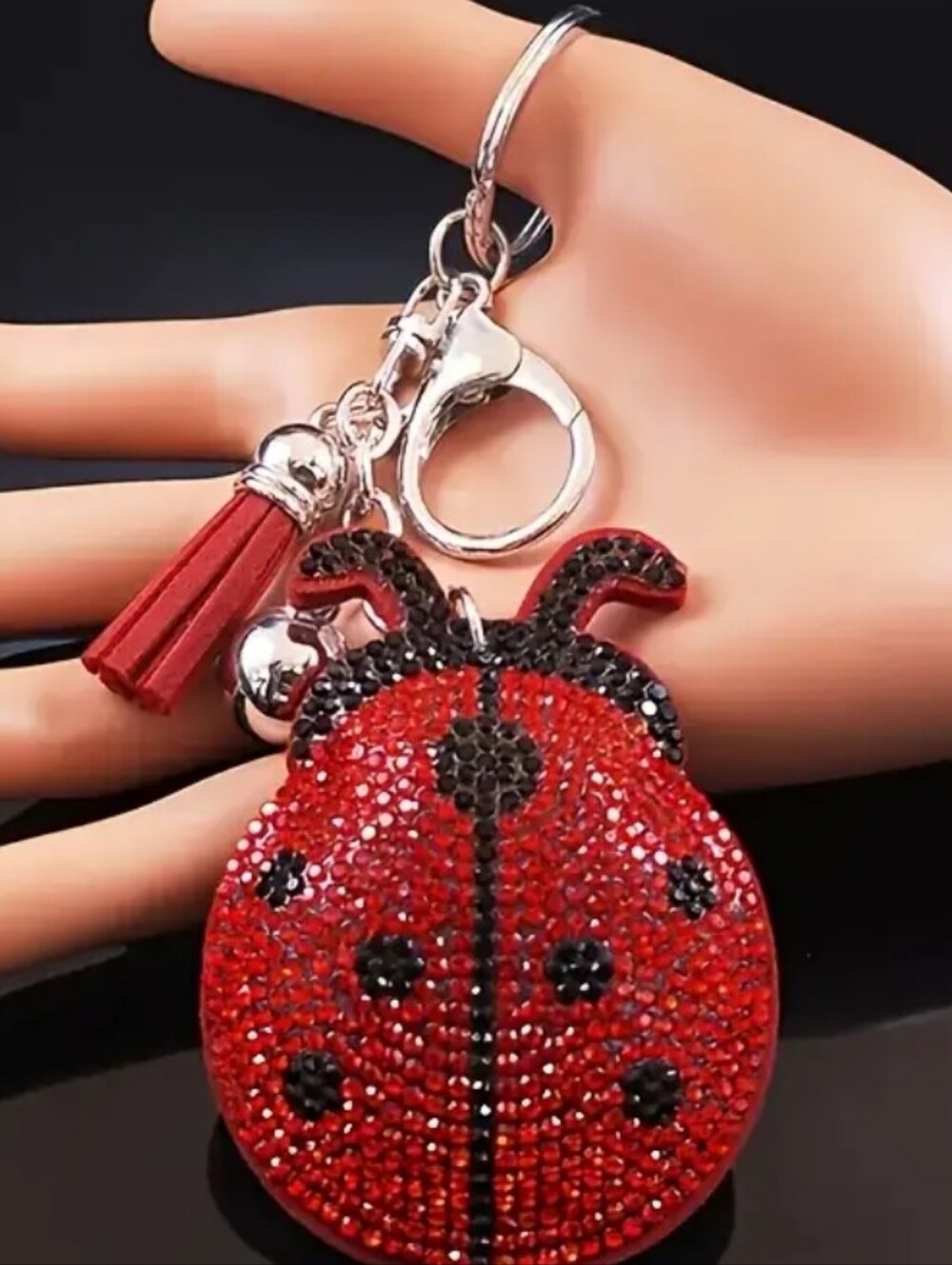 Ladybug Key Ring Purse Charm